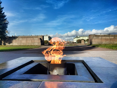 The Monument to the Fighters of the Revolution. Memorial Eternal Flame