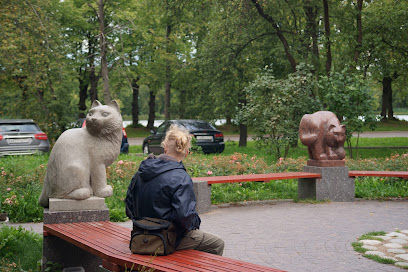 Скульптурная композиция "Три кота"